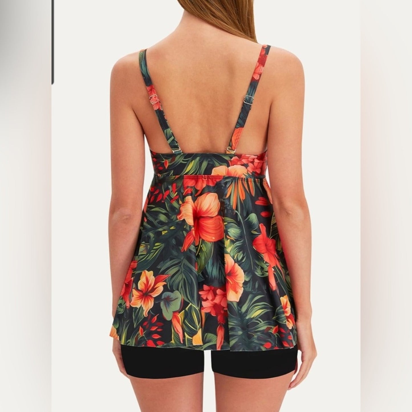Floral Print Women's Tankini Swimsuit