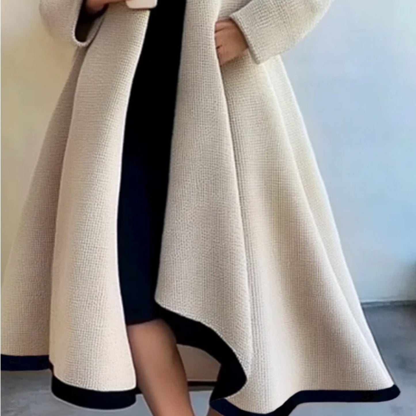 Elegant Cream Long Coat