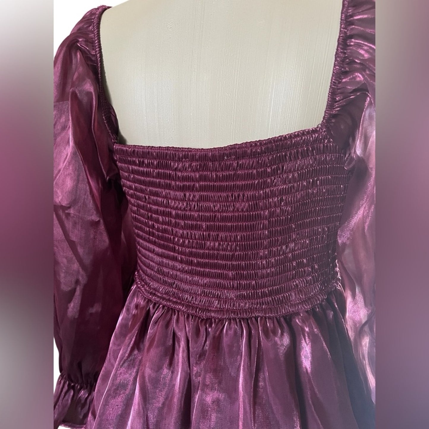Elegant Burgundy Midi Dress