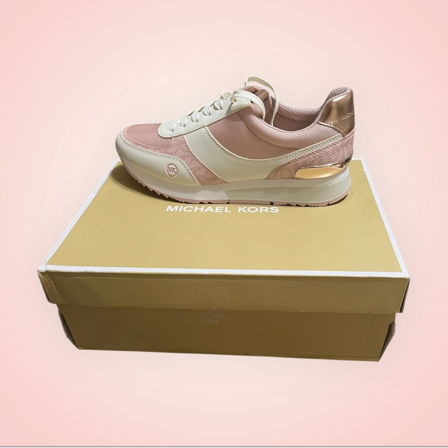 Stylish Pink and Cream Sneakers