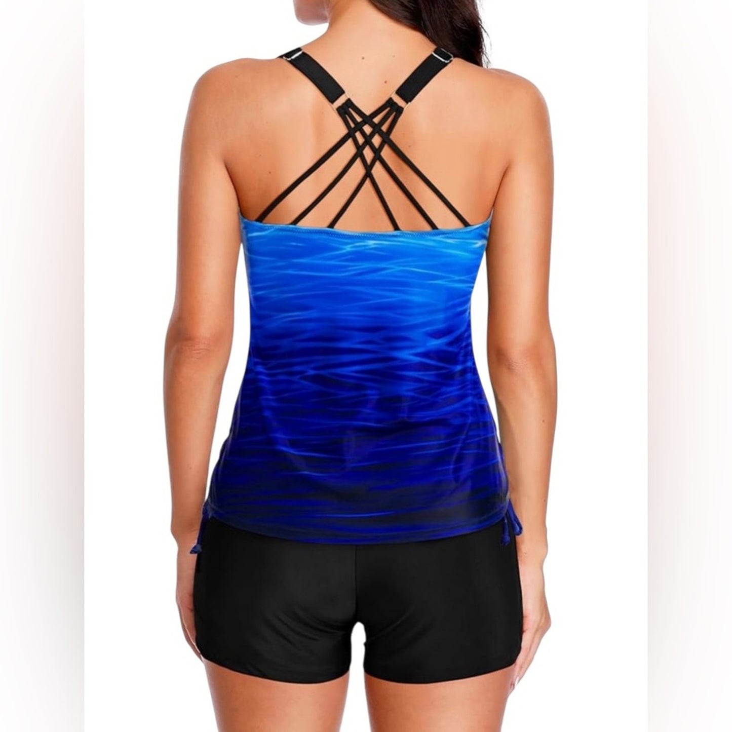 Blue/Black Tankini Set