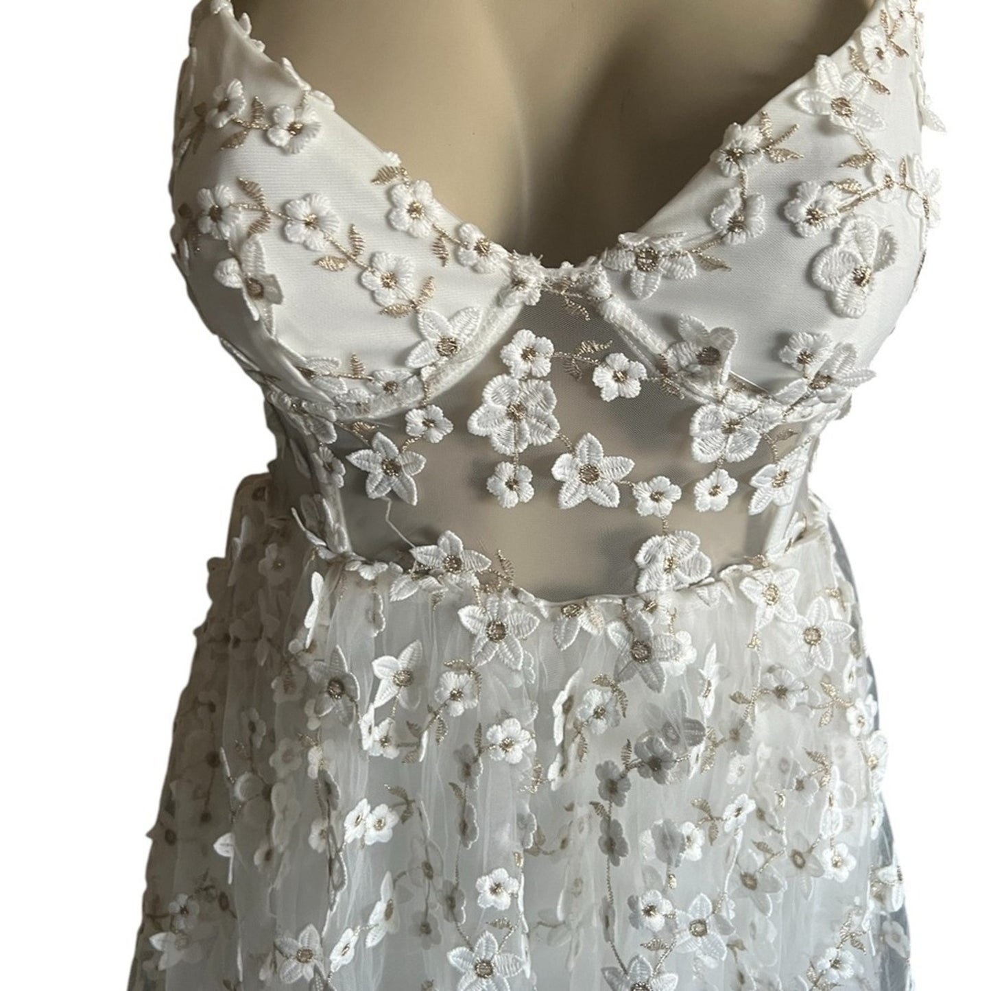 Lulu's Cream Spaghetti Strap Midi Sundress