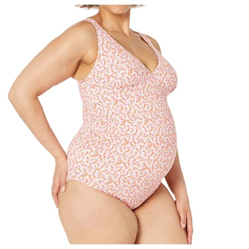 Amazon Essentials Women Maternity V-Neck One Piece Swimsuit