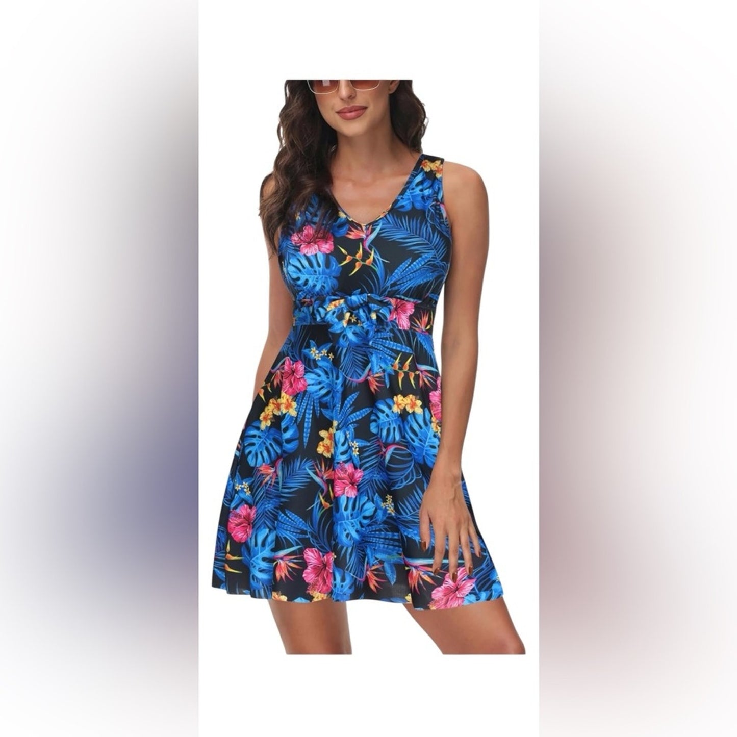 Tropical Floral Women's Swim Dress