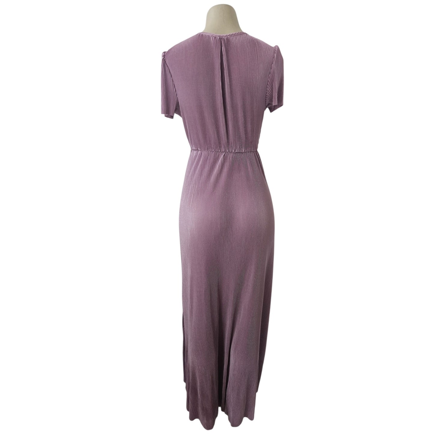 Chic Mauve V-Neck Maxi Dress