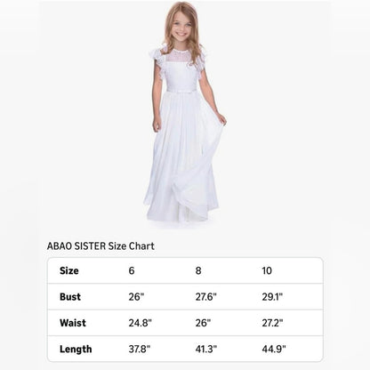 Light Blue Lace Ruffle Sleeve Dress