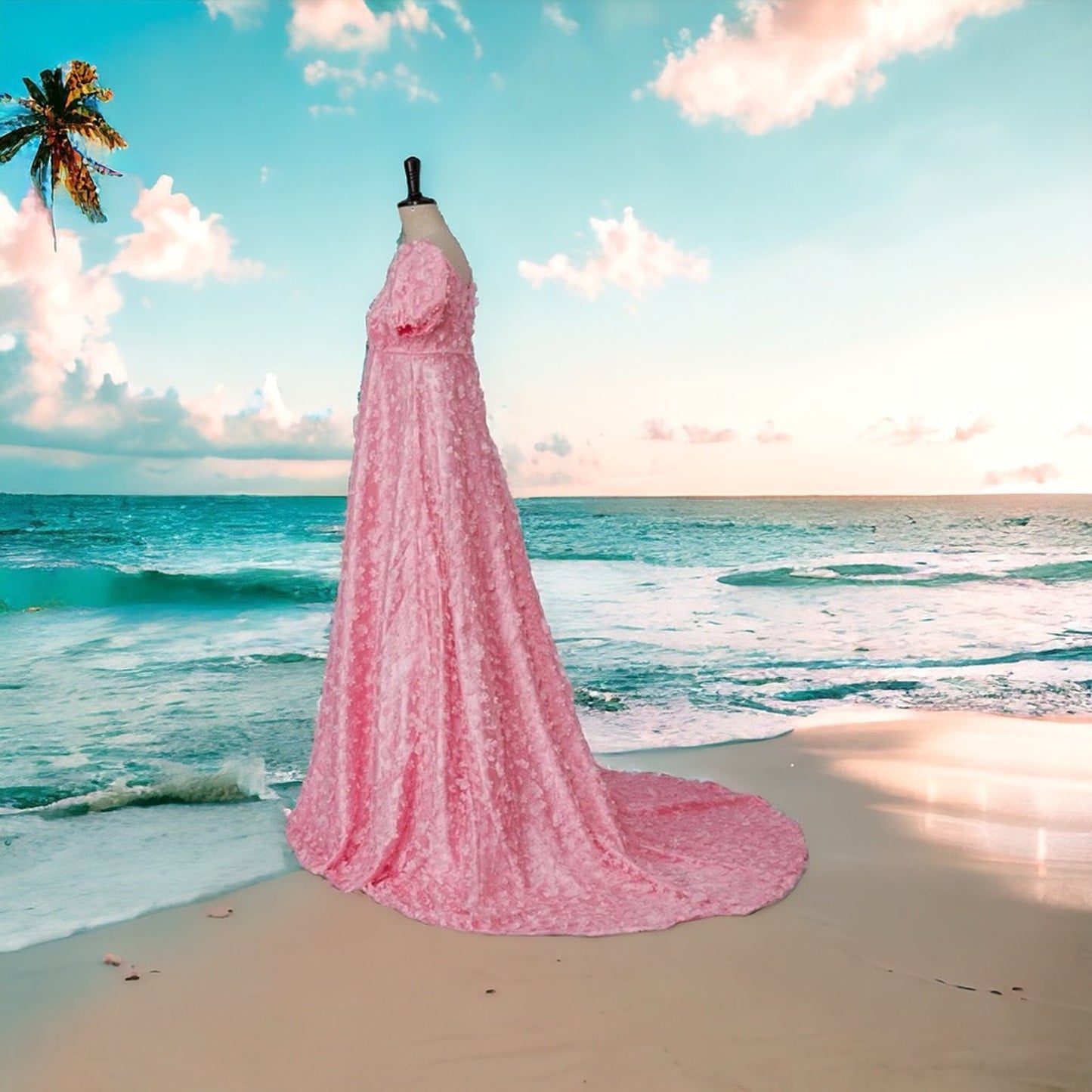 Elegant Pink Maxi Dress