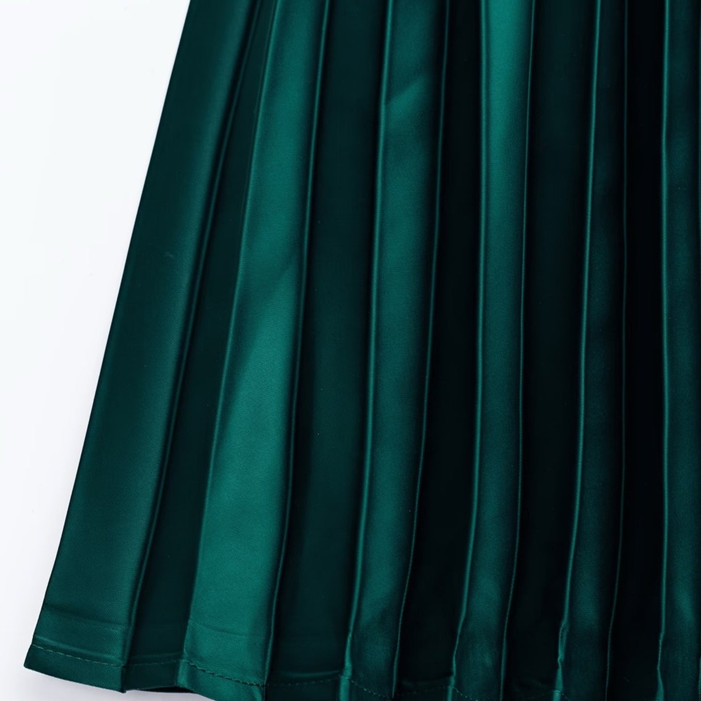 Cupshe Green Pleated Midi Dress