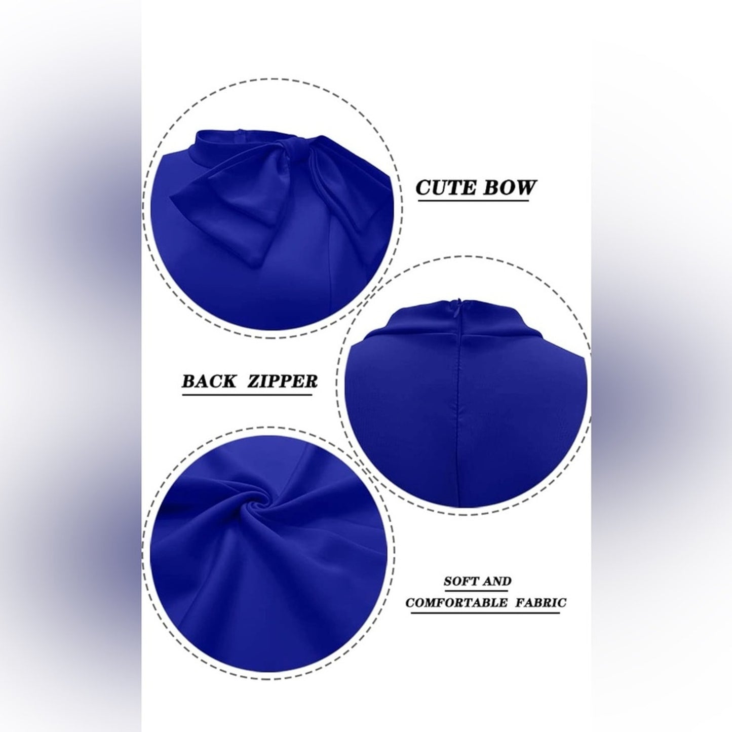 Elegant Blue Peplum Dress