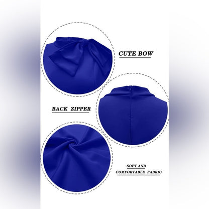 Elegant Blue Peplum Dress