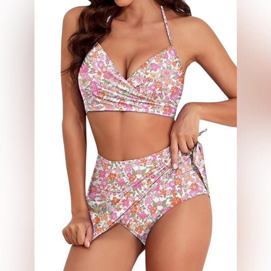 Floral Wrap Bikini Set