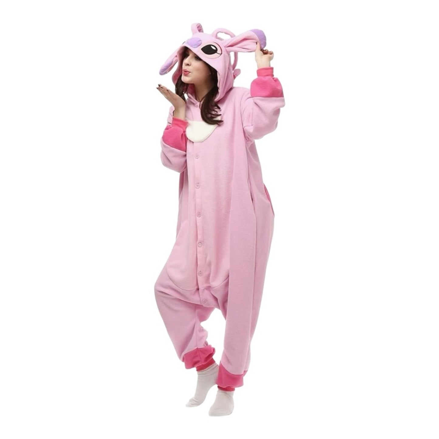 Adult Unisex Pink Animal Onesie Pajamas