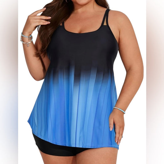 Gradient Blue Women's Bikini Set