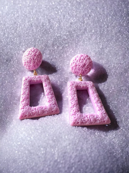 Pink Geo Earrings