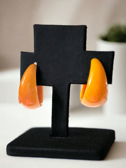 Orange Hoop Earrings