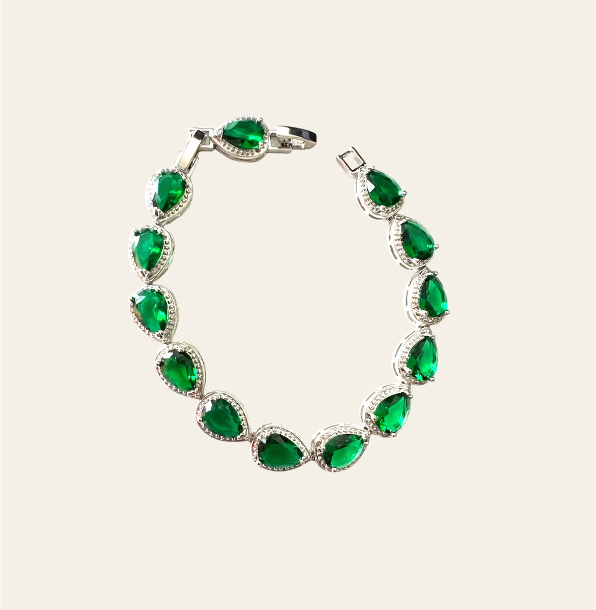 Timeless Emerald Green Set Silver 925